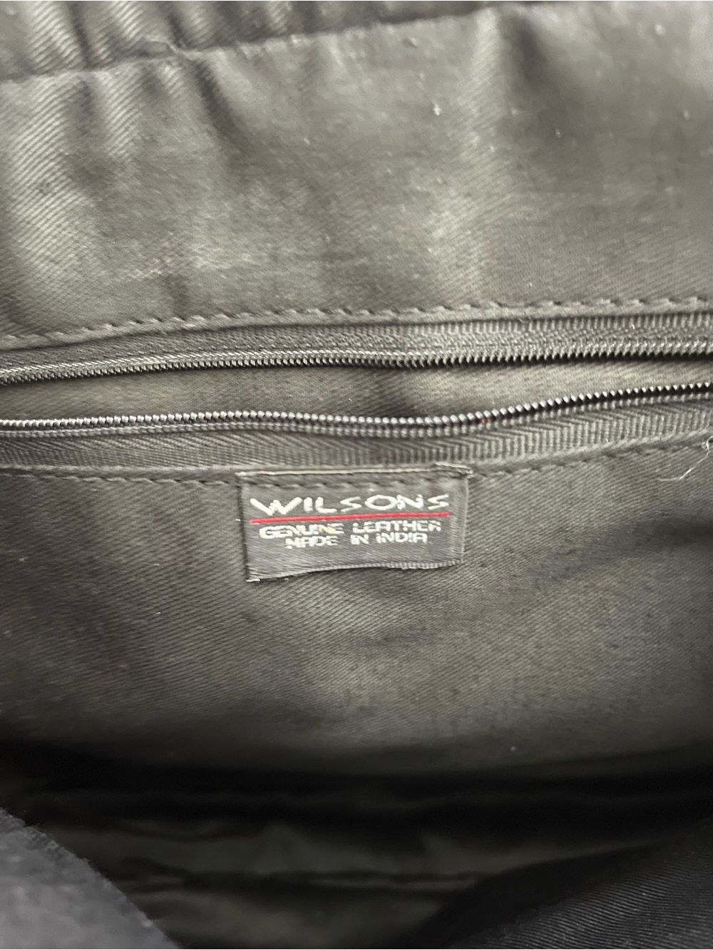 Wilsons Leather Black Leather Messenger Bag with Top Handle - Picture 3 of 12